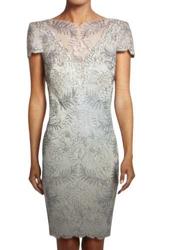 Tadashi Shoji Scalloped lace short sleeve dress