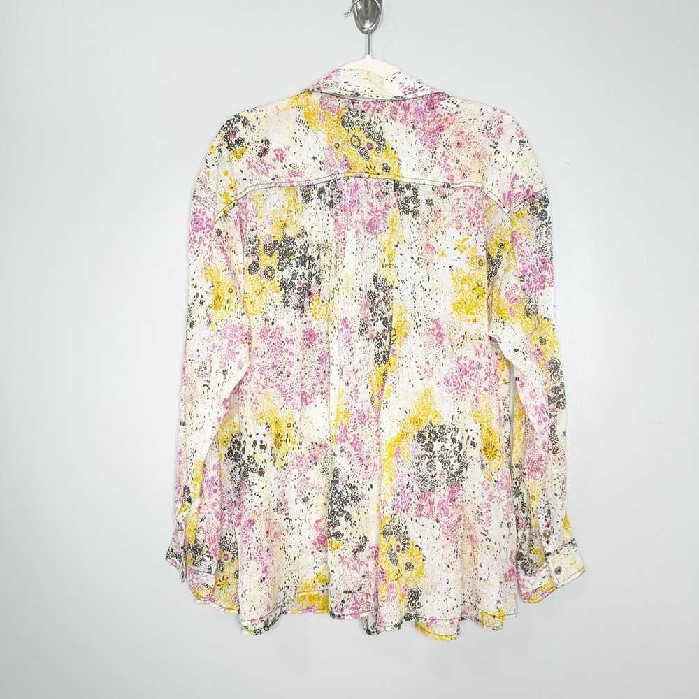 Anthropologie Pilcro Smocked Oversized Button Dow… - image 4