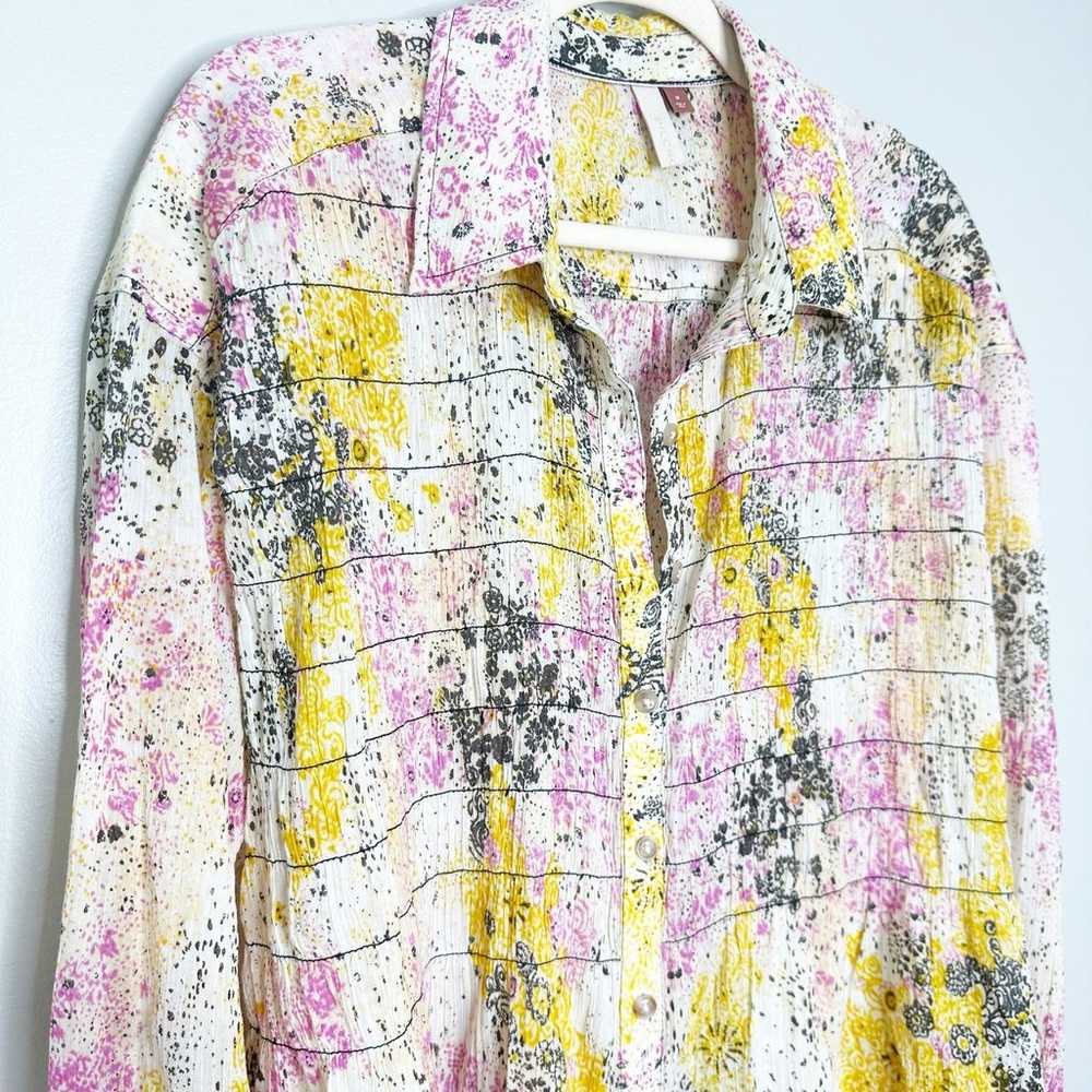 Anthropologie Pilcro Smocked Oversized Button Dow… - image 6