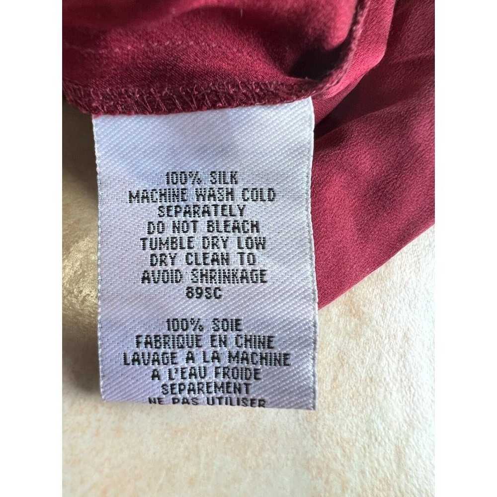 Eileen Fisher Silk Scoop Neck Tank Top Maroon siz… - image 4