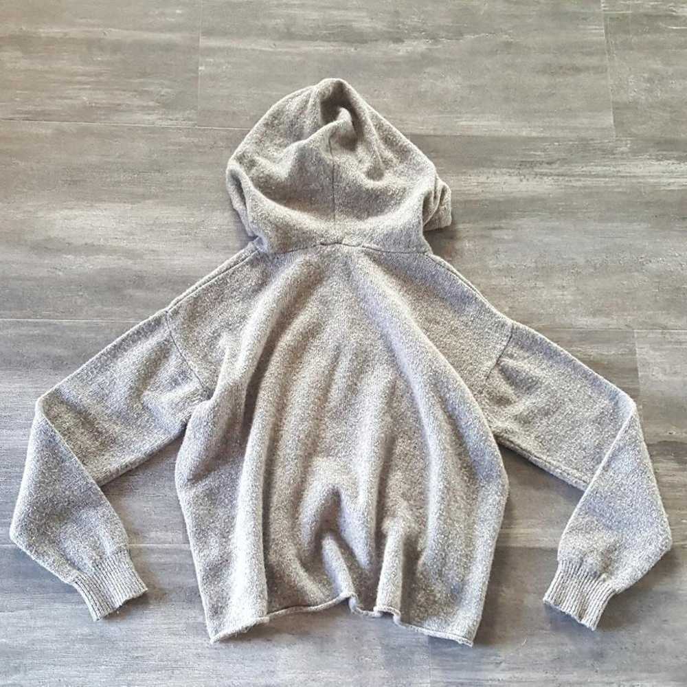 Grey Cropped Brandy Melville Hoodie Long Sleeve - image 2