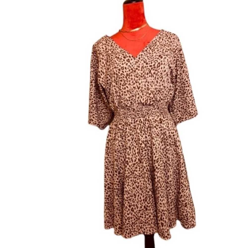 LEOPARD FLARE SLEEVE TIE BACK DRESS - image 3