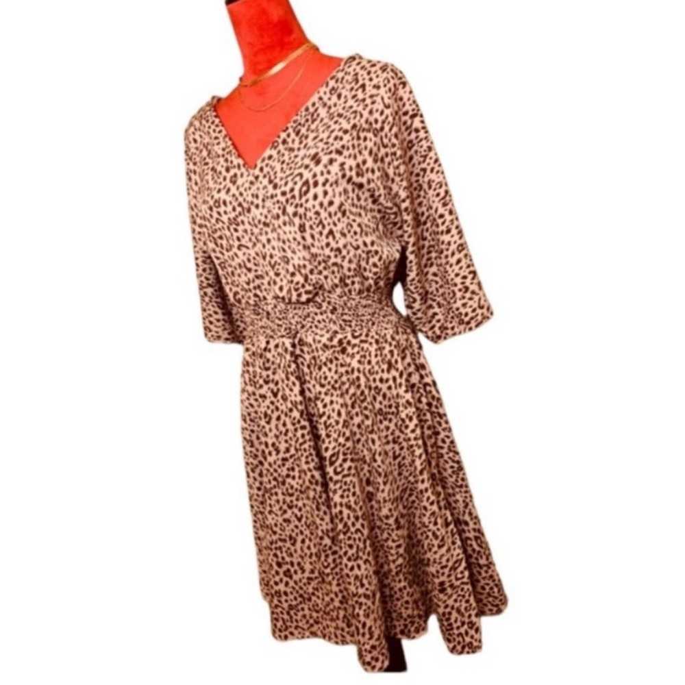 LEOPARD FLARE SLEEVE TIE BACK DRESS - image 4