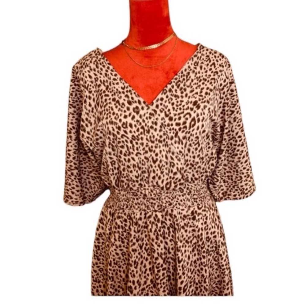 LEOPARD FLARE SLEEVE TIE BACK DRESS - image 5