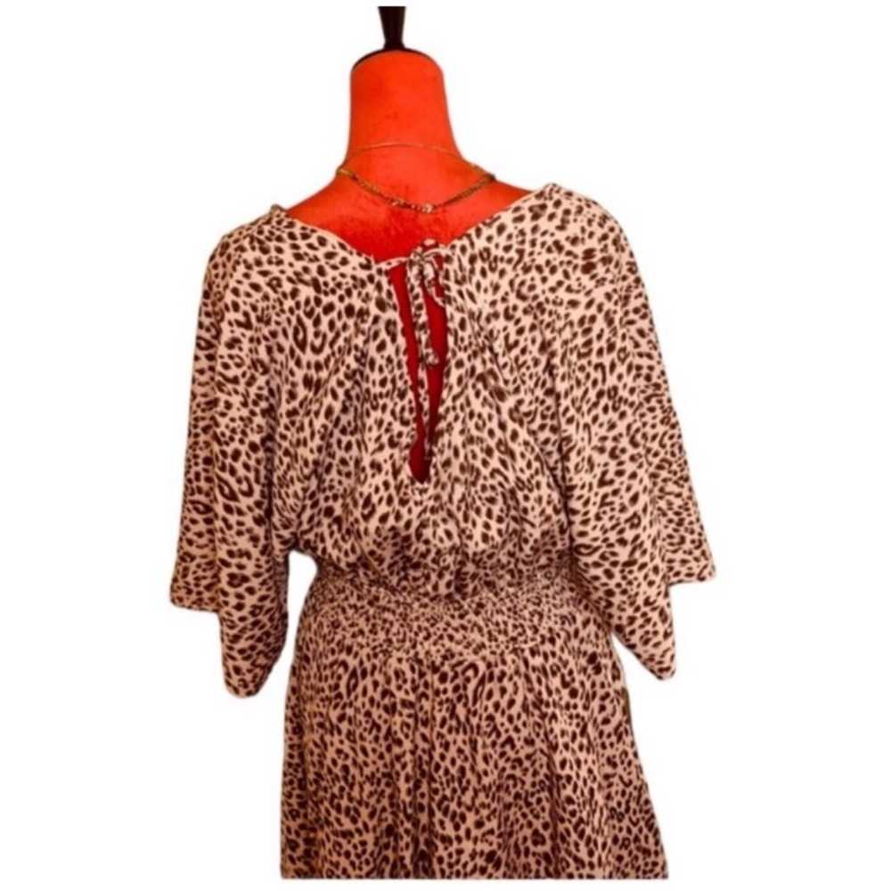 LEOPARD FLARE SLEEVE TIE BACK DRESS - image 9