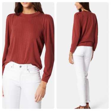 Joie Stanton Long Sleeve Top Russet Brown Red