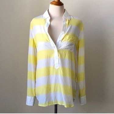 Equipment Capri Rugby Popover Striped Silk Blouse - image 1