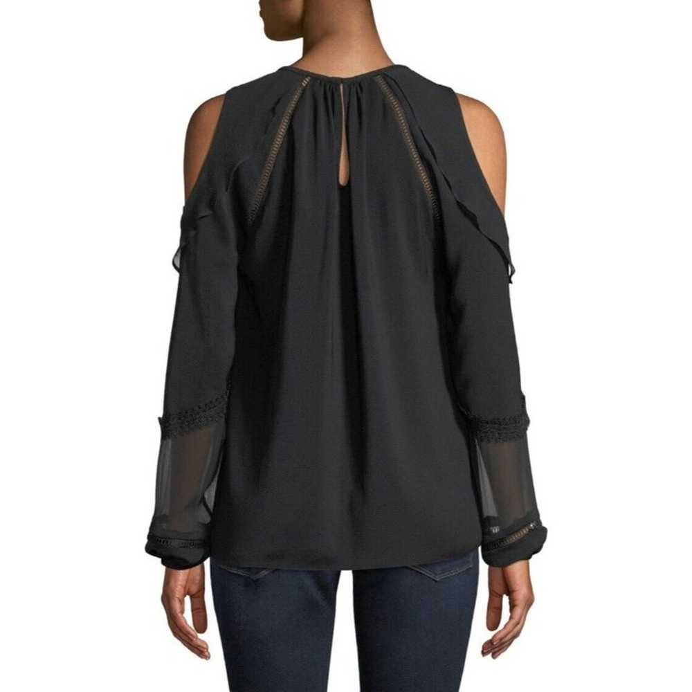 Ramy Brook Size S Akira Cold Shoulder Chiffon Blo… - image 2