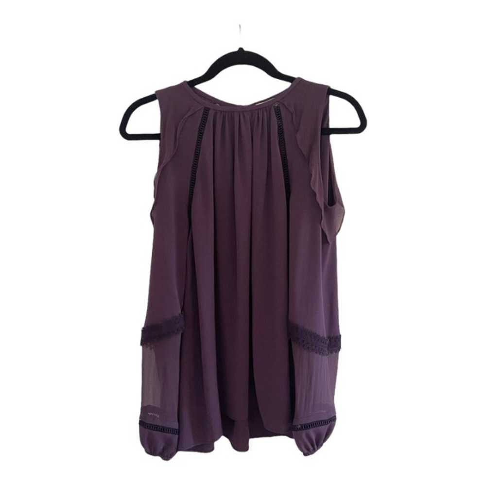 Ramy Brook Size S Akira Cold Shoulder Chiffon Blo… - image 3