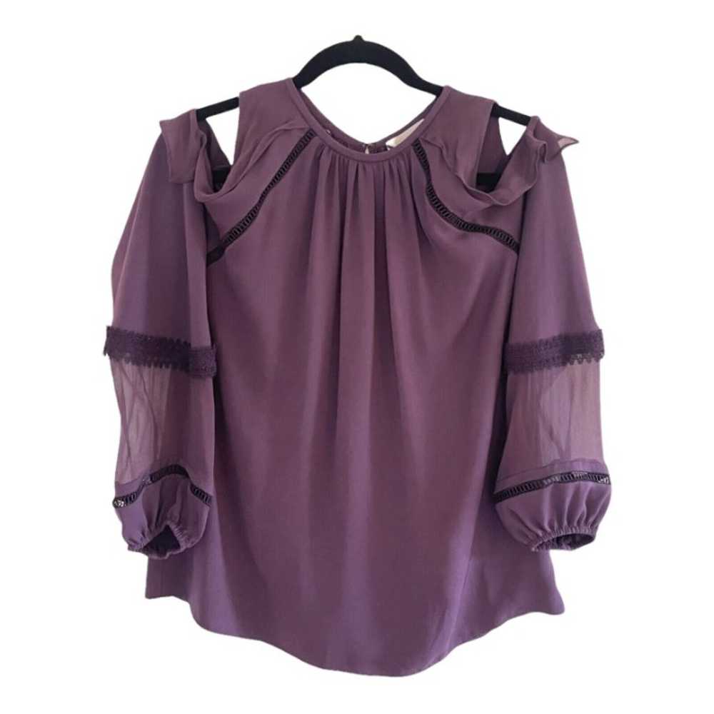 Ramy Brook Size S Akira Cold Shoulder Chiffon Blo… - image 4