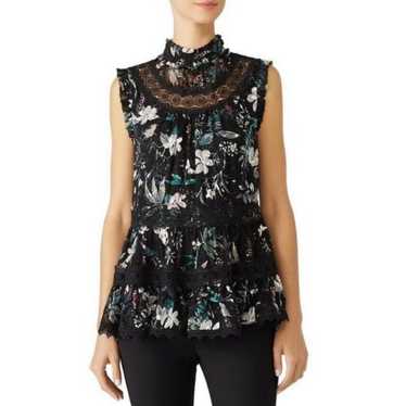 Kate Spade “Botanical” floral silk top