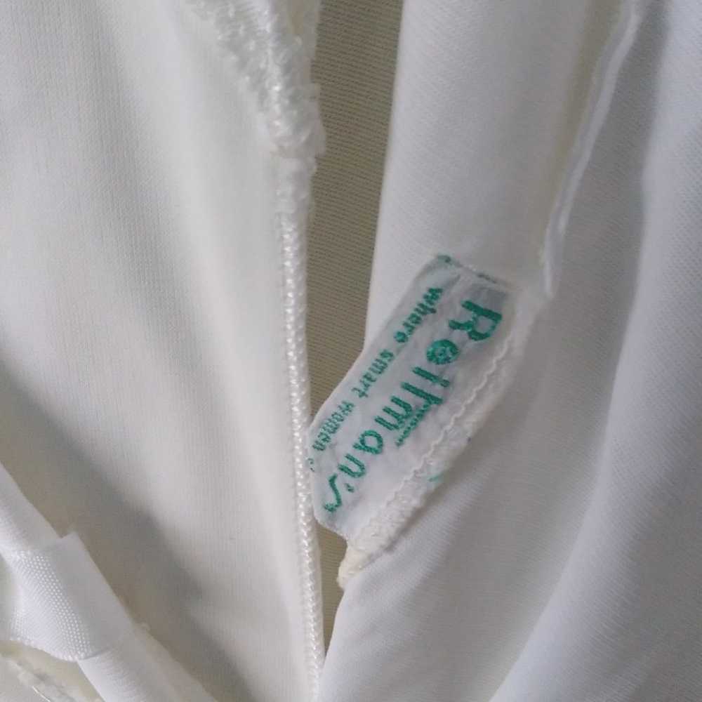 Vintage reitmans white slip Dress lace 60s nylon … - image 3