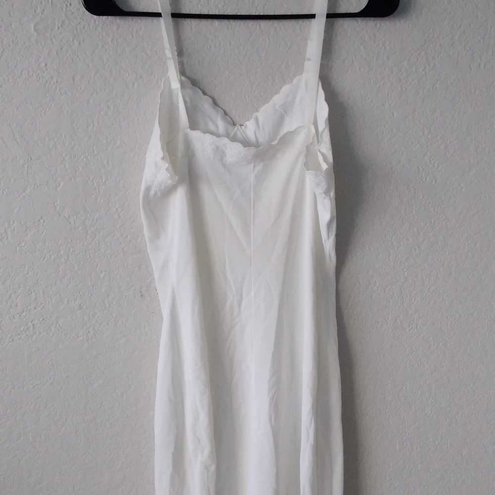 Vintage reitmans white slip Dress lace 60s nylon … - image 4