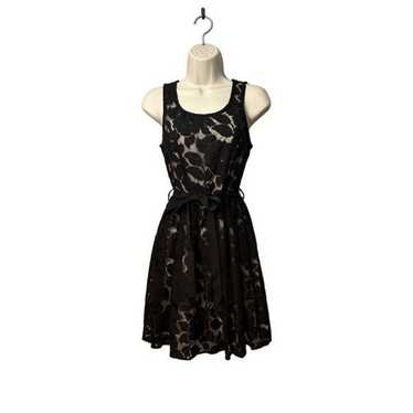 Monteau Black Lace Sleeveless Dress