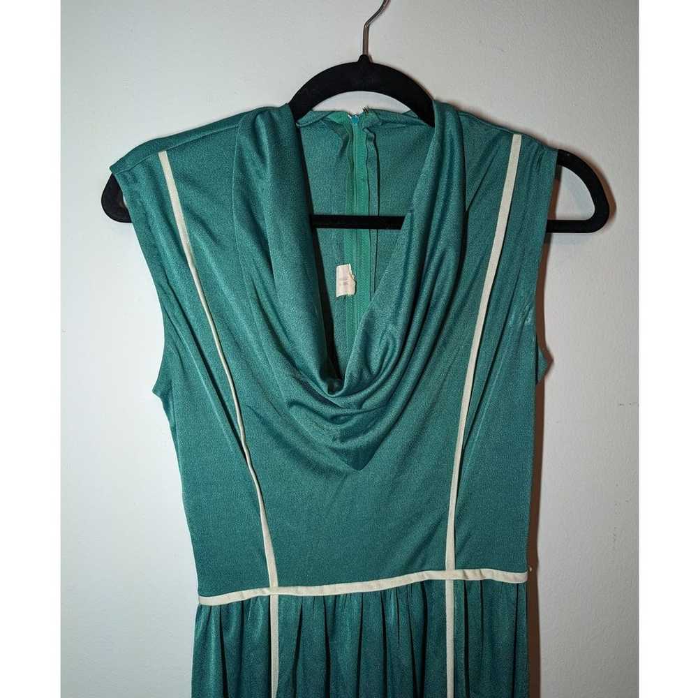 Vintage 70s Teal Dress - image 2