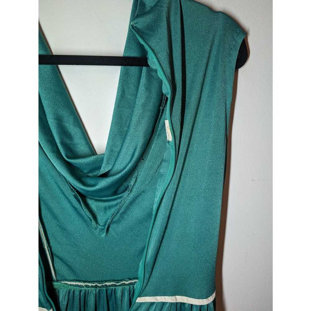 Vintage 70s Teal Dress - image 4