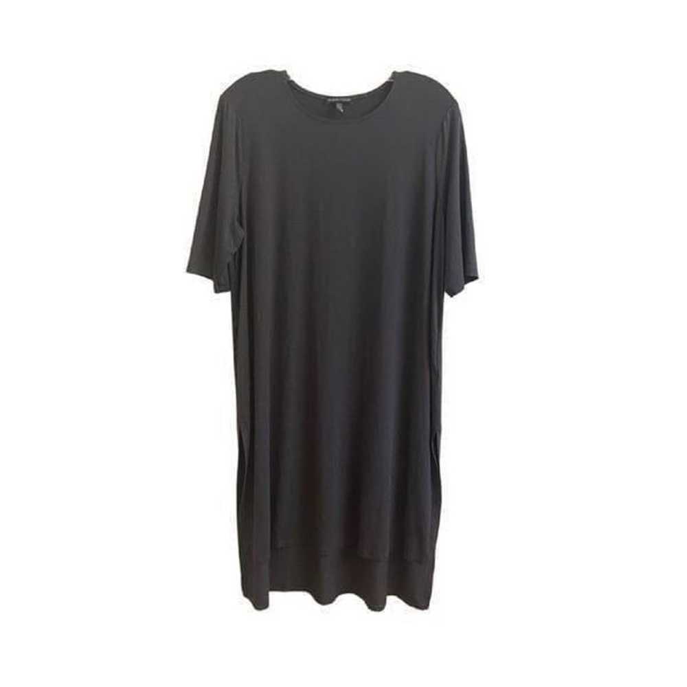 Eileen Fisher Gray Viscose Short Sleeve Tunic Lar… - image 6