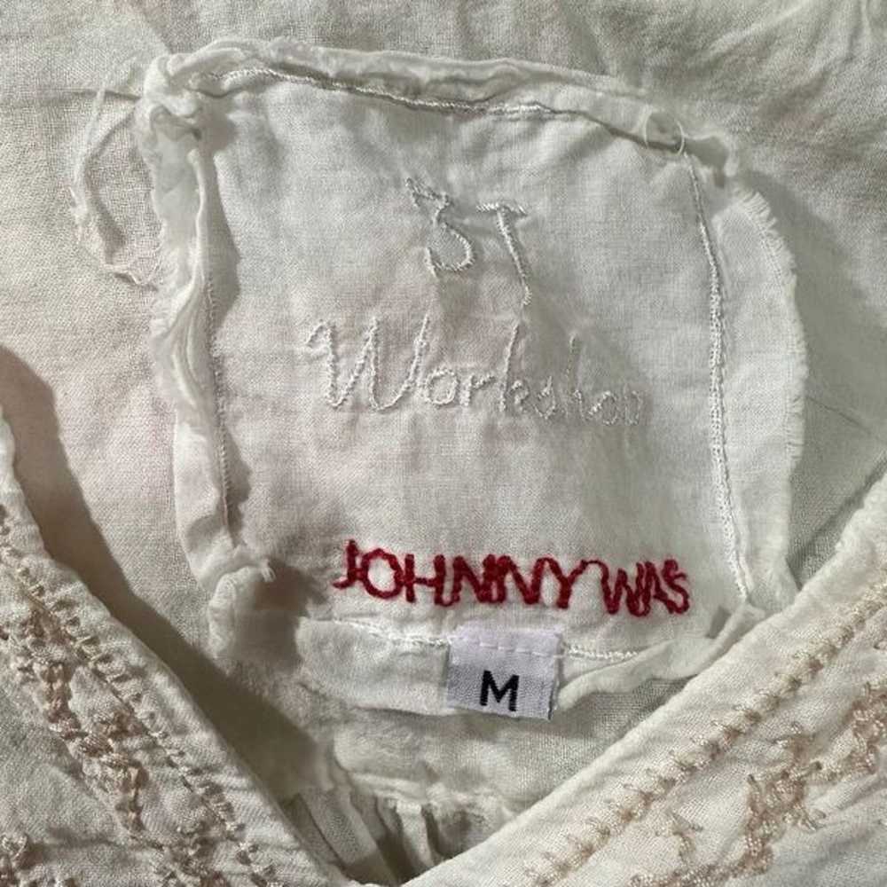 Johnny Was Floral Embroidered Top Size Medium - image 11