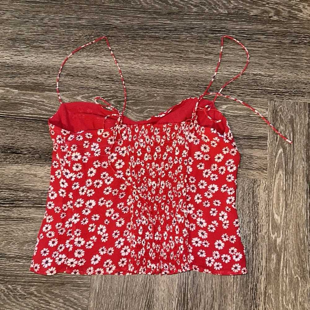 Reformation NWOT Malta Red & White Floral Tank To… - image 2