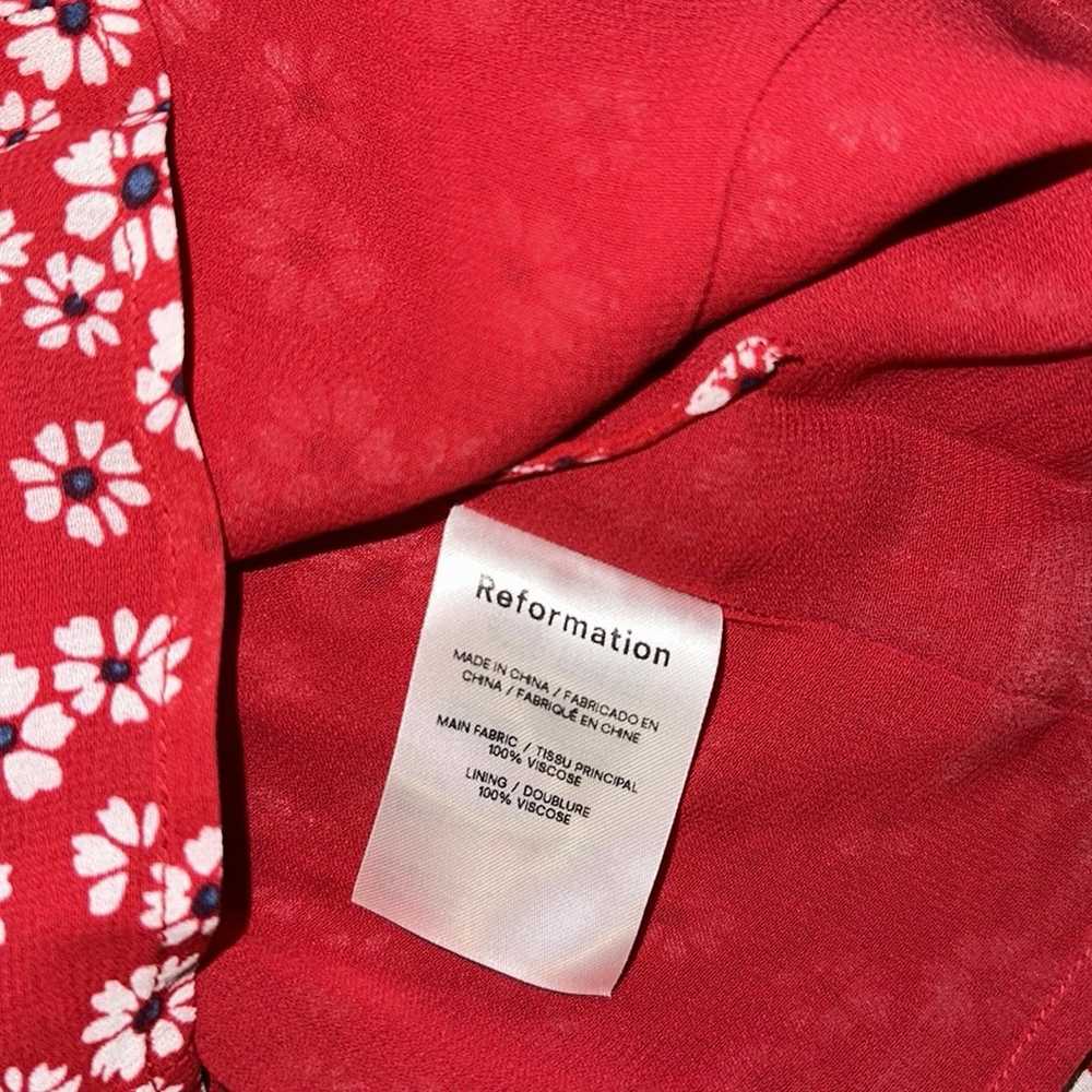 Reformation NWOT Malta Red & White Floral Tank To… - image 4