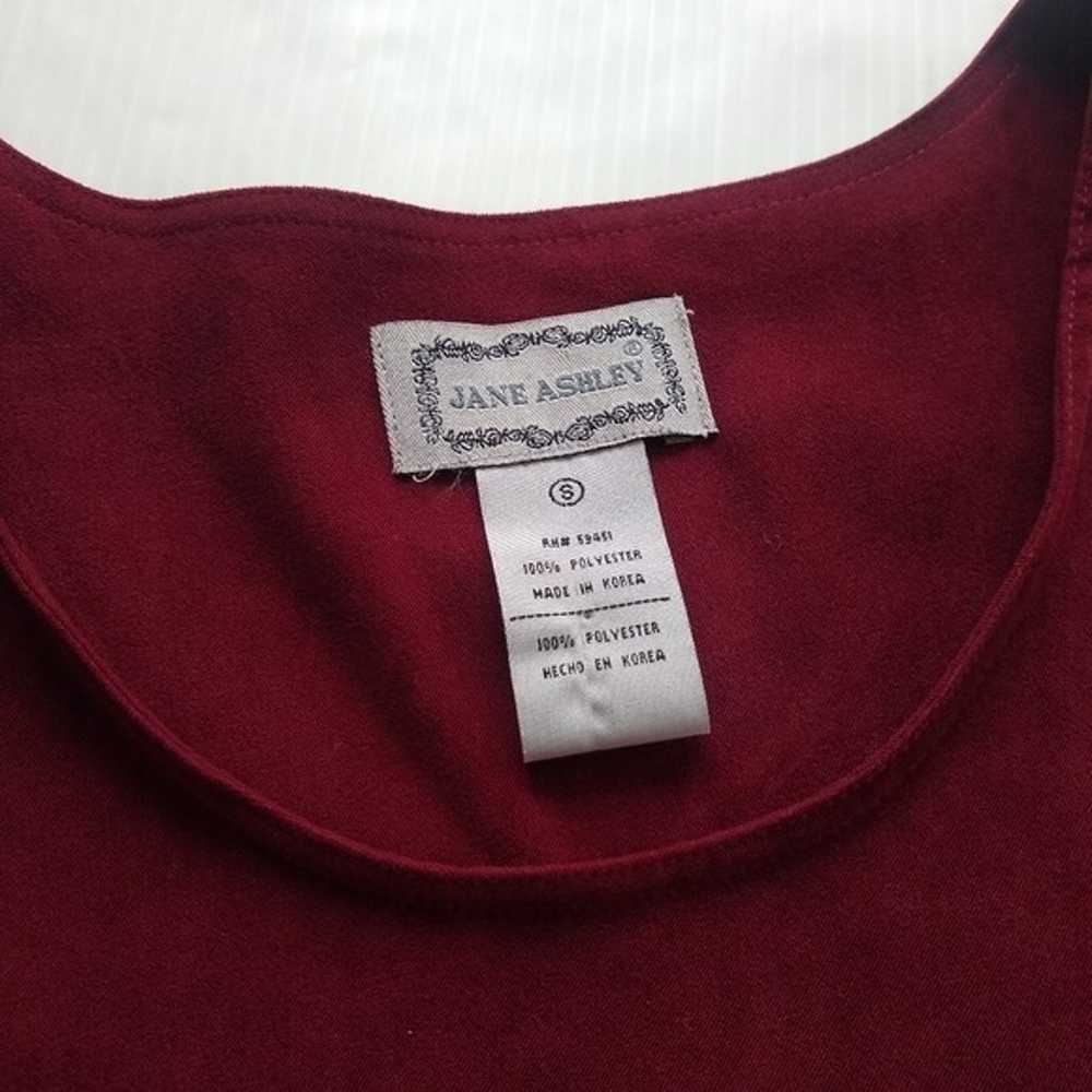 VINTAGE Jane Ashley red velvet overal jumper dress - image 2