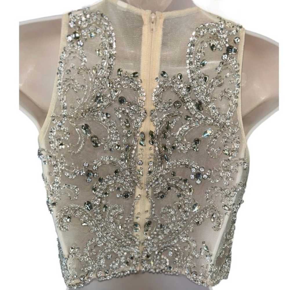 NWOT Revolve Crystal Encrusted on Nude Sleeveless… - image 2