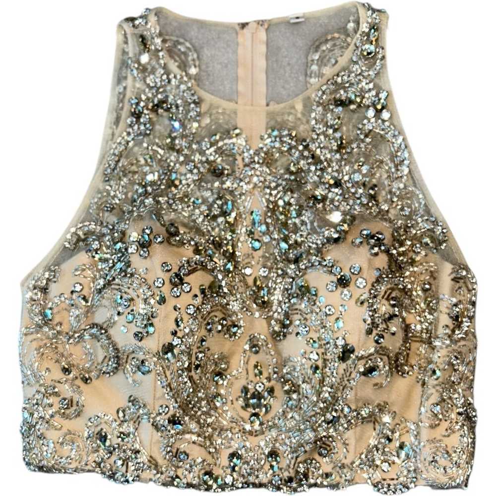 NWOT Revolve Crystal Encrusted on Nude Sleeveless… - image 3