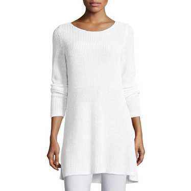 New Eileen fisher knit ribbed long sleeve scoop ne