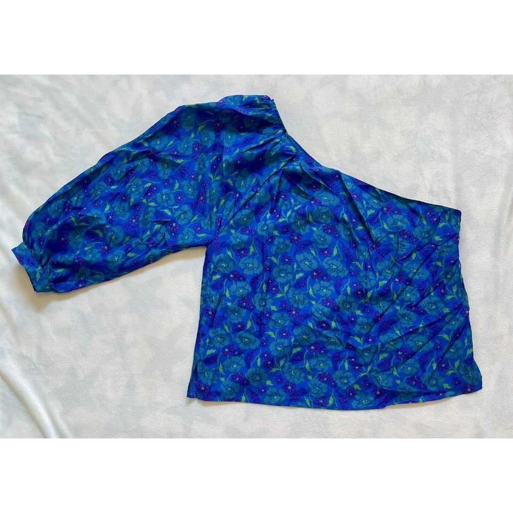 Veronica Beard Lyric Silk Top In Cobalt Multi Sz … - image 6