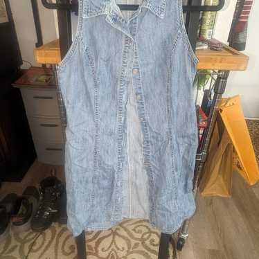 Gap Brand Button Down Denim Vest Dress size 6