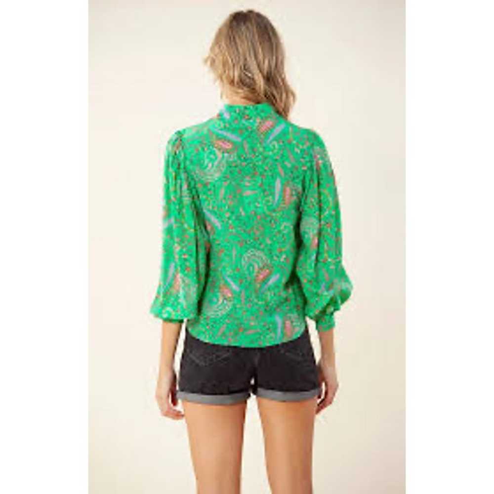 Hale Bob Shinta Silk Collared Buttondown Blouse S… - image 5