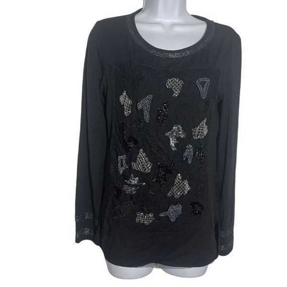 SAVE THE QUEEN size small black embellished knit … - image 3