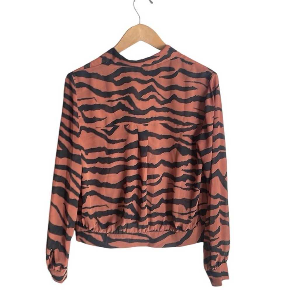 ALLSAINTS Adeliza Zephyr Zebra Shirt Toffee Brown… - image 3