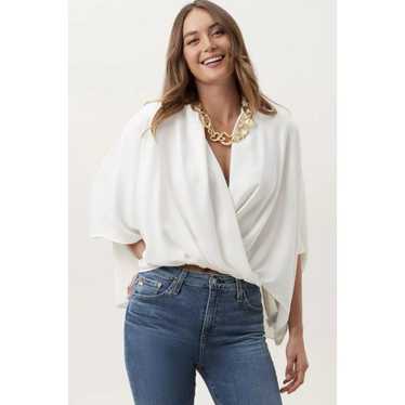 Trina Turk Concourse Top Cream Flowy Oversized Top