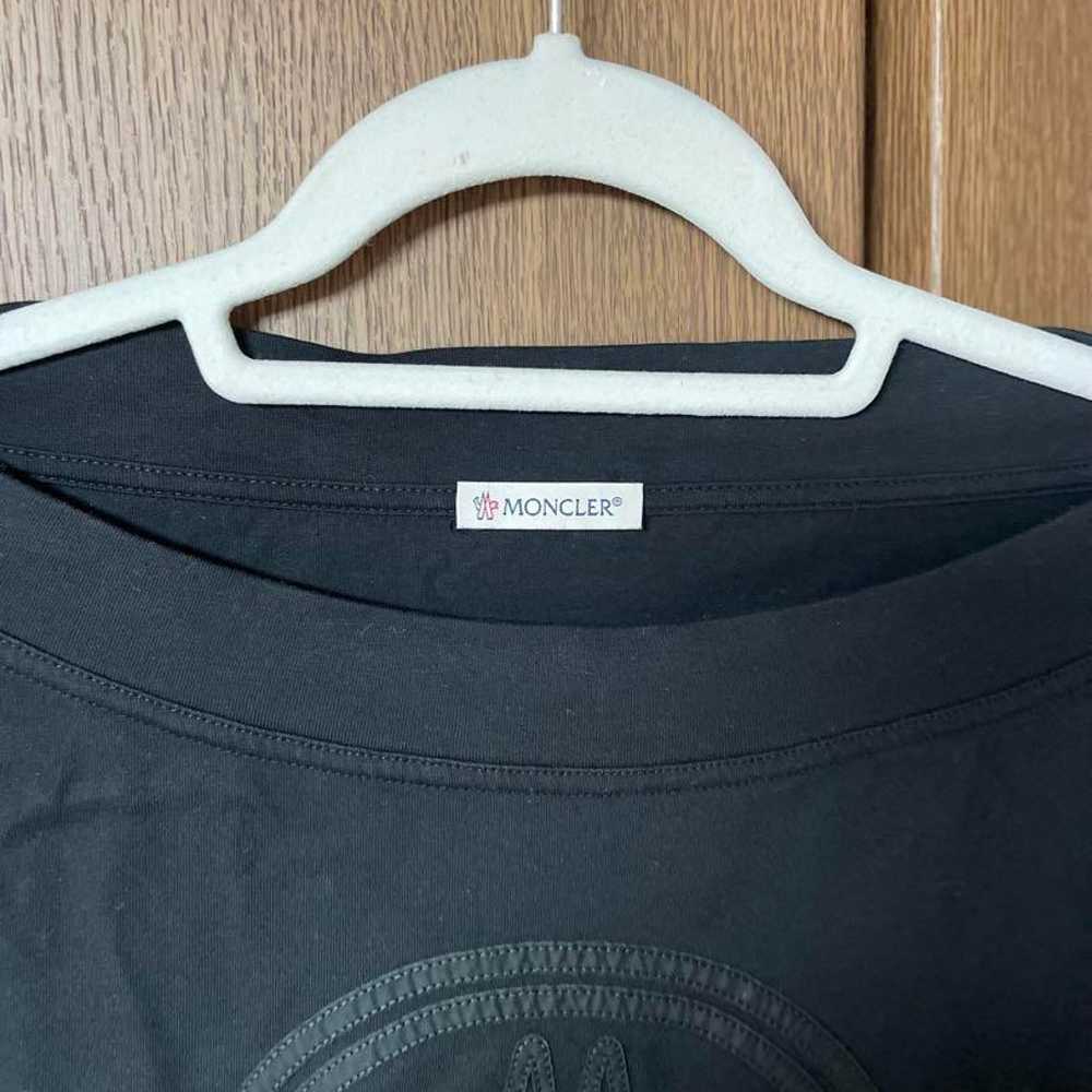 MONCLER Black Logo Embroidered T-shirt T - image 2