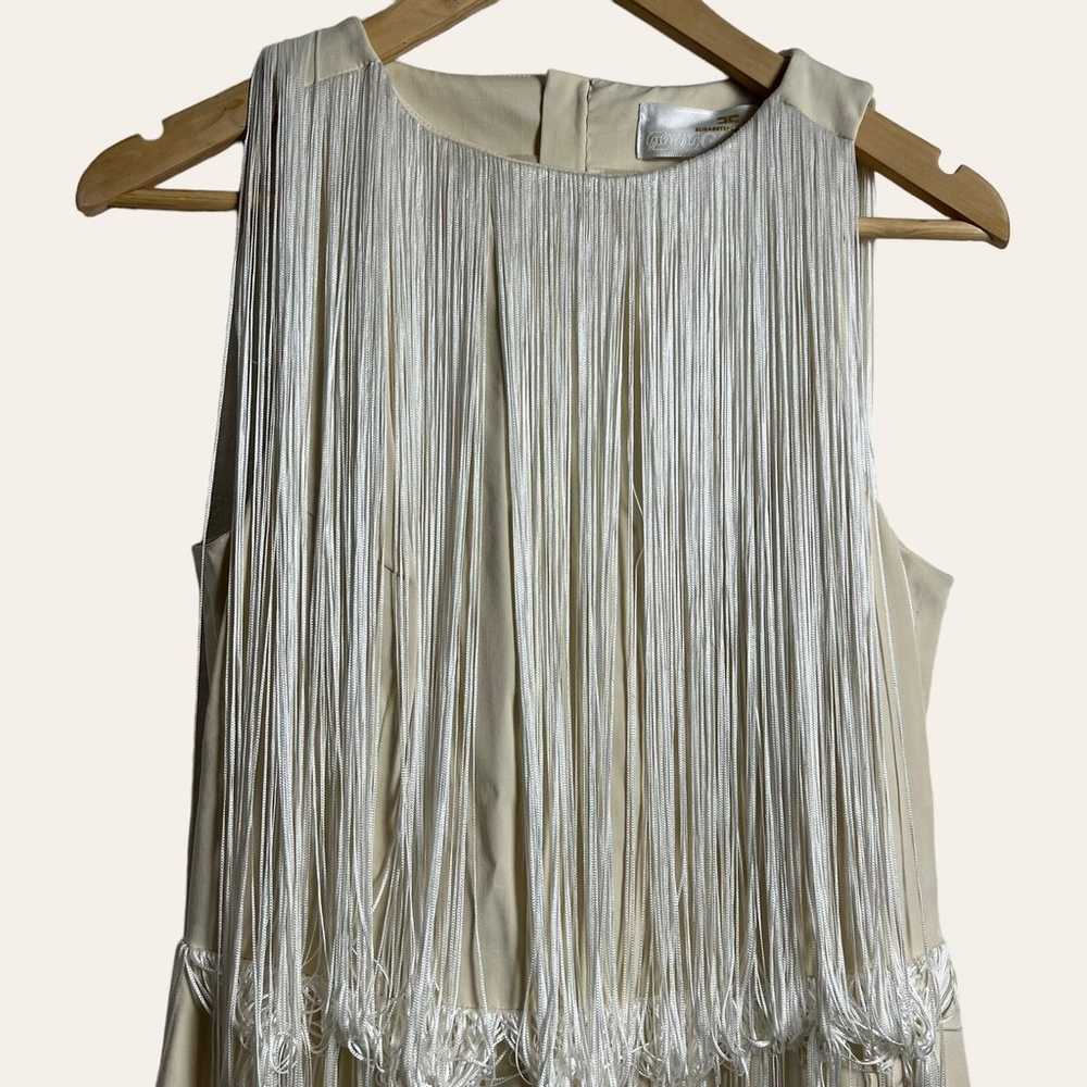 Elisabetta Franchi Ivory Cream Sleeveless Fringe … - image 4