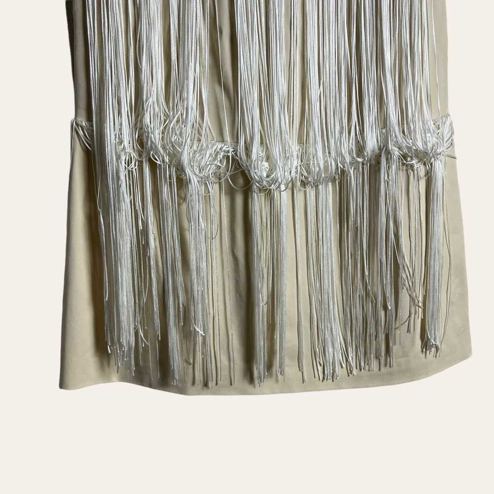 Elisabetta Franchi Ivory Cream Sleeveless Fringe … - image 6