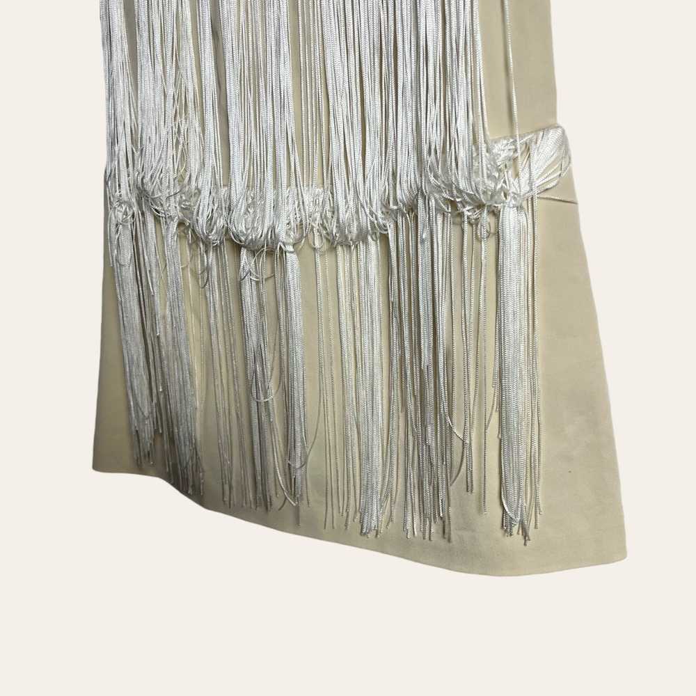 Elisabetta Franchi Ivory Cream Sleeveless Fringe … - image 7