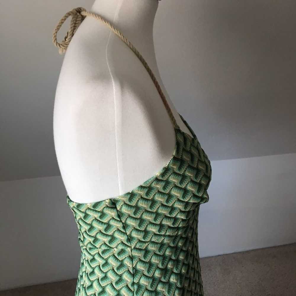 70s Knit Halter Knee Length Dress - image 4