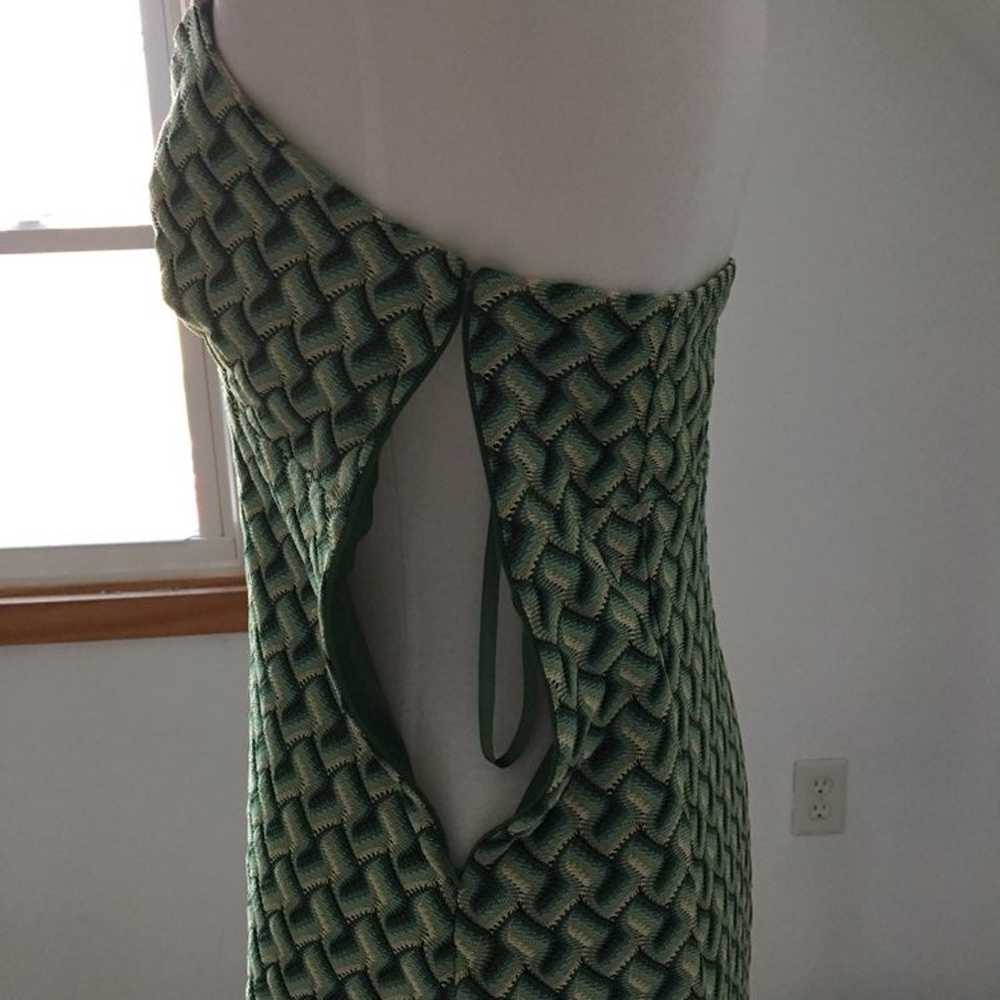 70s Knit Halter Knee Length Dress - image 7