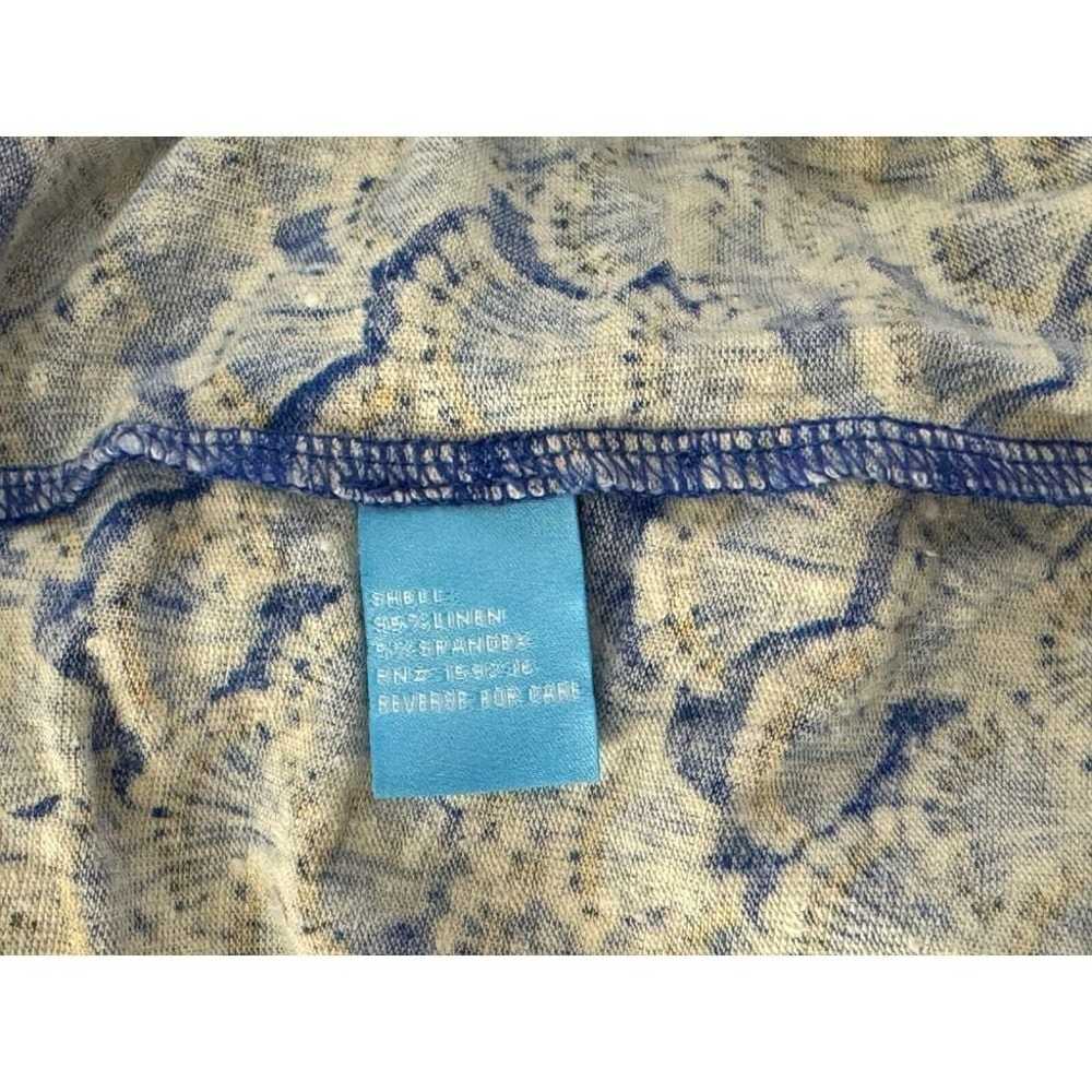 J McLaughlin Brynn Knit Top Women L EUC Linen Ble… - image 6