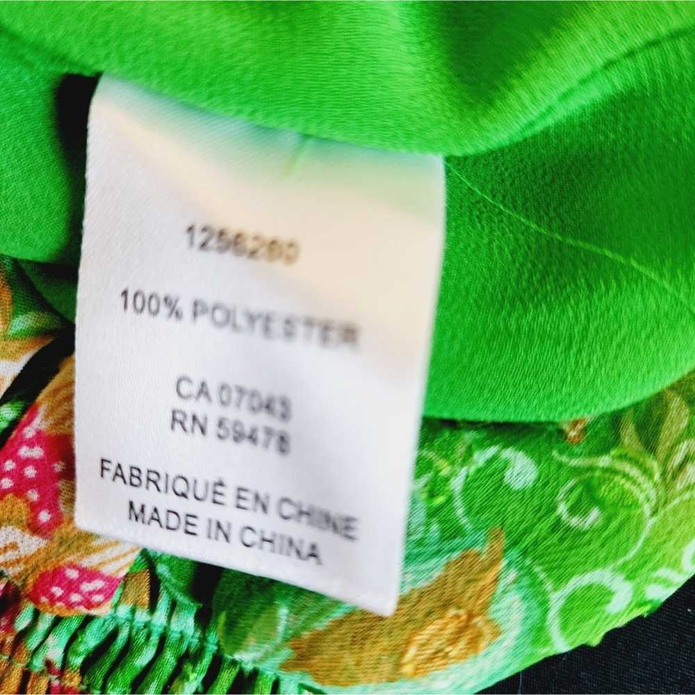 JOIE GREEN FLORAL FRONT TIE BLOUSE SIZE XL - image 6