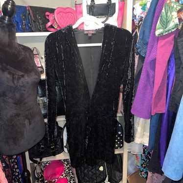 VTG Betsey Johnson Velvet Romper