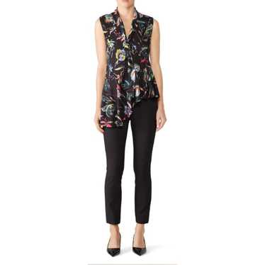 Jason Wu Size 6 Jungle Flower Asymmetric Top Blou… - image 1