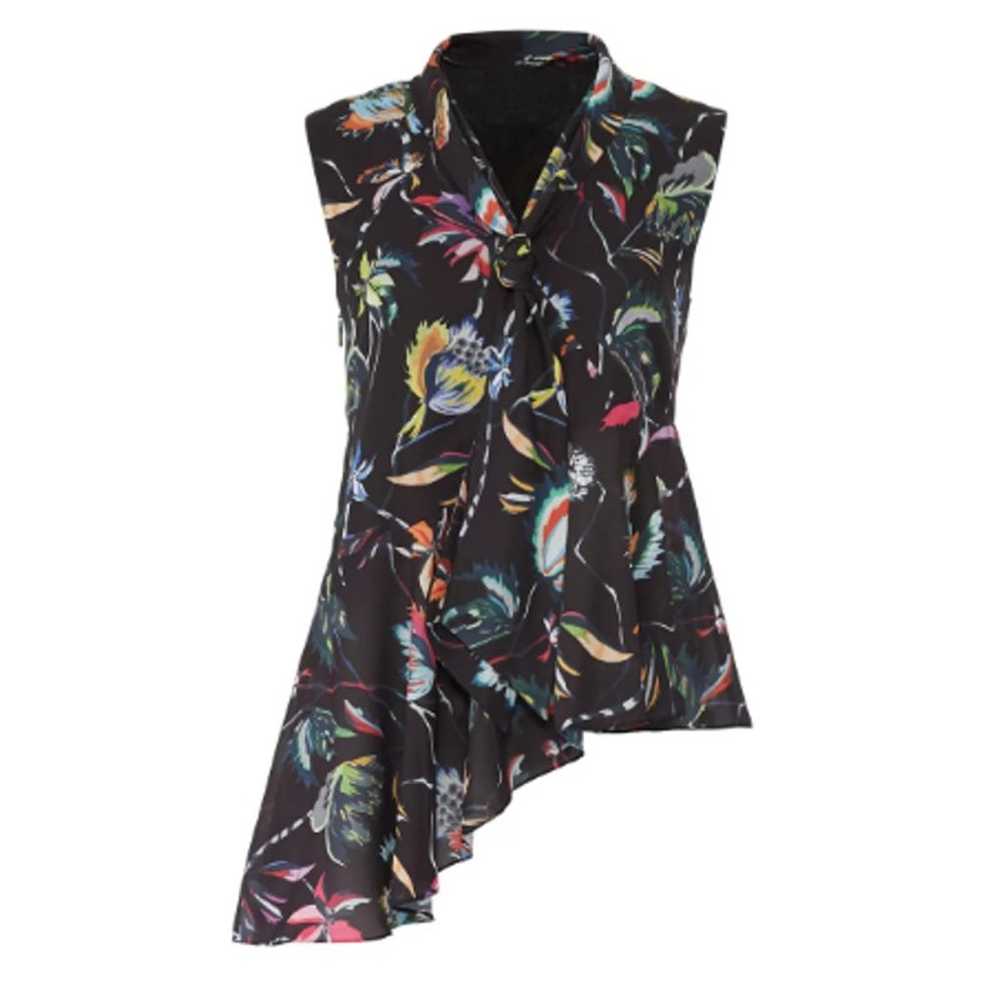 Jason Wu Size 6 Jungle Flower Asymmetric Top Blou… - image 2