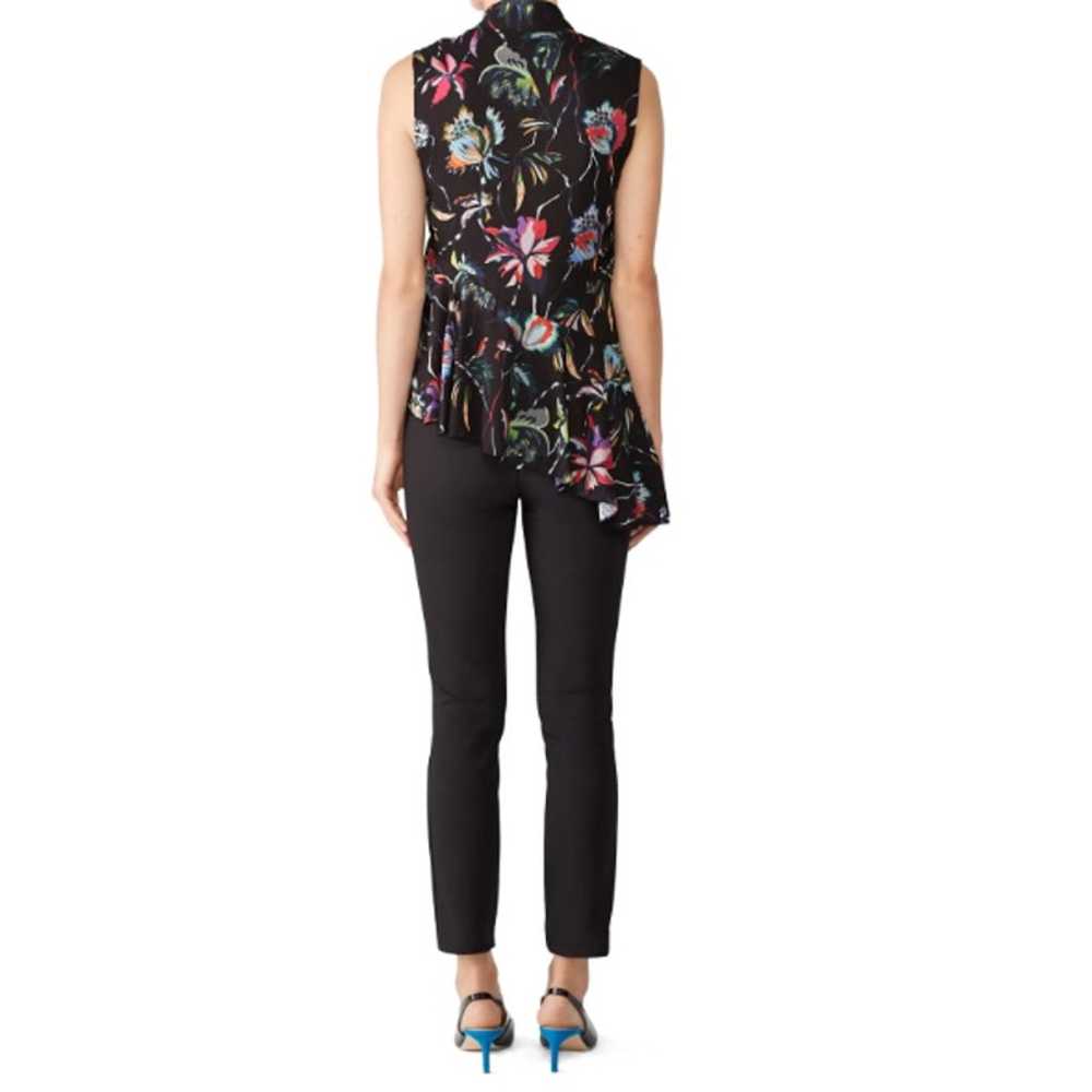 Jason Wu Size 6 Jungle Flower Asymmetric Top Blou… - image 3