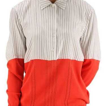 Paul Smith Half Pure Silk Shirt with Knit Panels, 