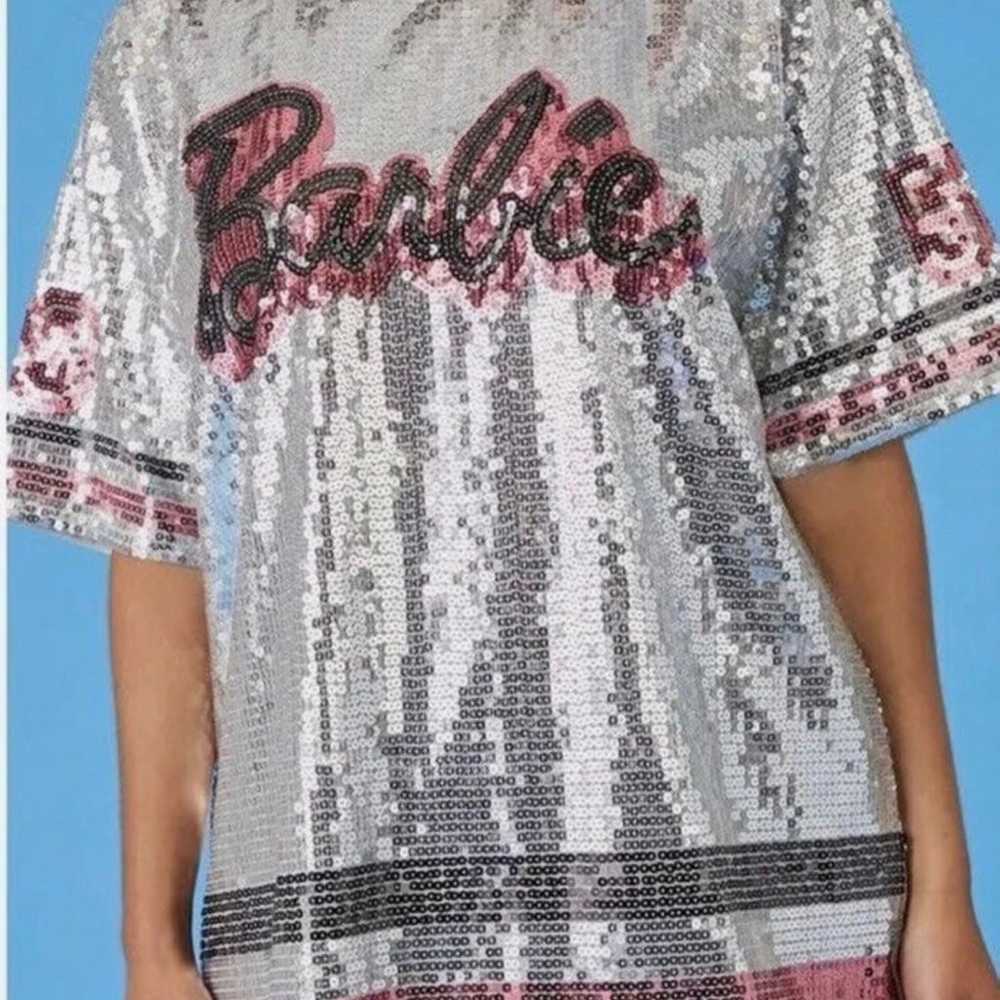 HTF FOREVER 21 Barbie sequin jersey Medium - image 4