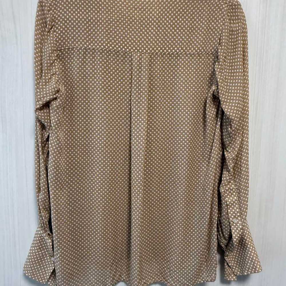 JANE SMITH Beige Dot Pattern Blouse 38 - image 2