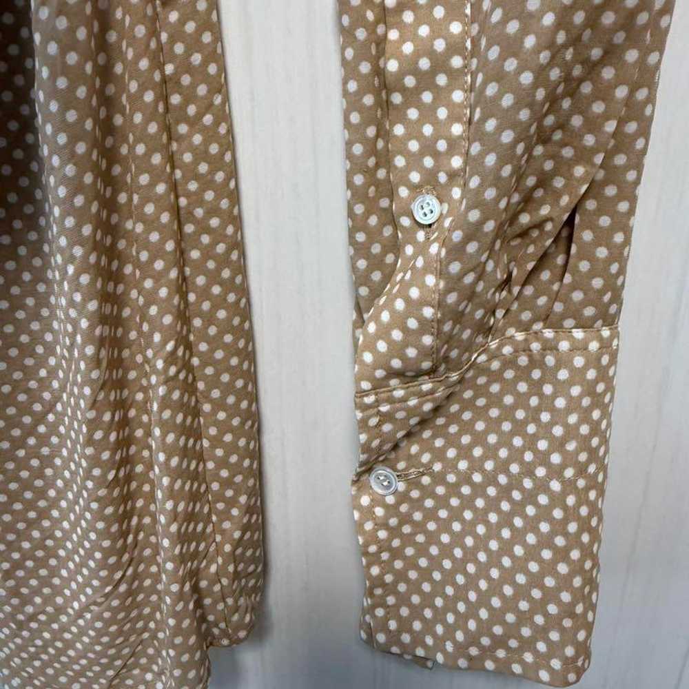 JANE SMITH Beige Dot Pattern Blouse 38 - image 3